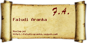 Faludi Aranka névjegykártya